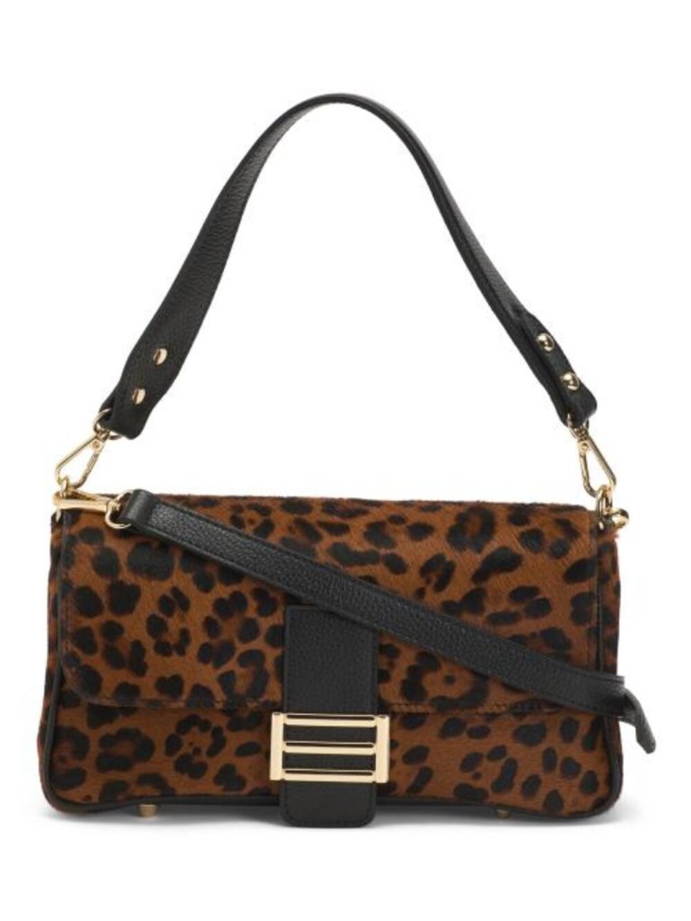 DIVINA FIRENZE Made In Italy Haircalf Baguette Shoulder Bag